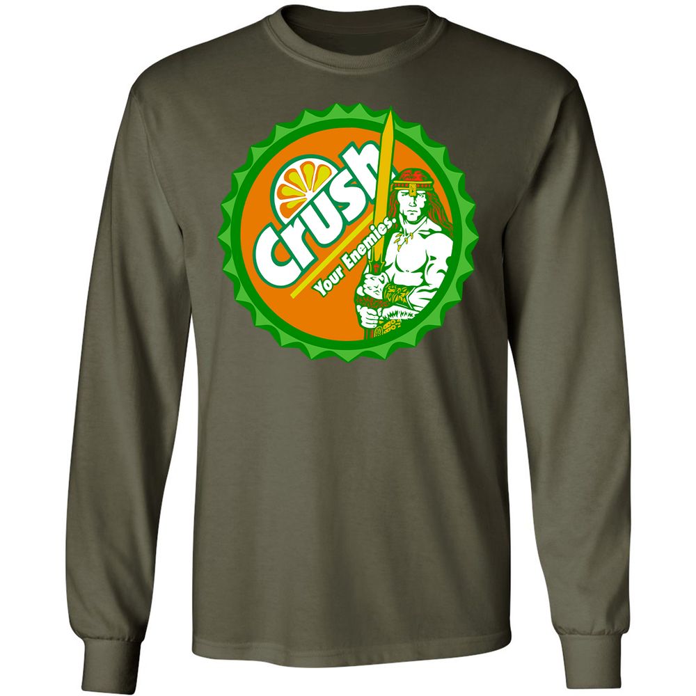 Long Sleeve T-Shirt - PETVGRHL - Military Green - 16
