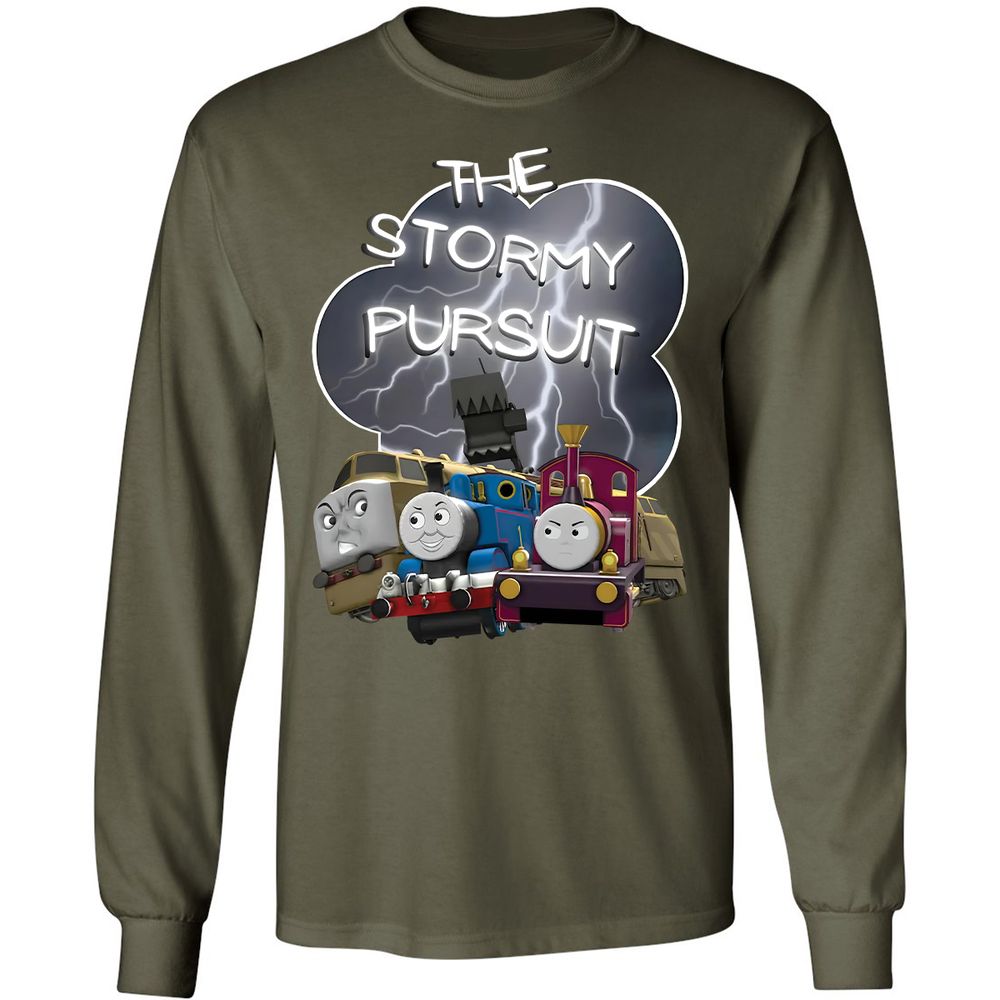 Long Sleeve T-Shirt - YUC9FEZK - Military Green - 16