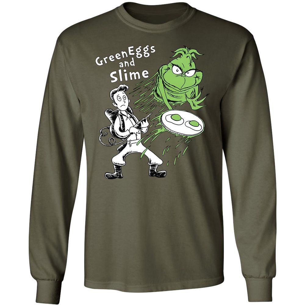 Long Sleeve T-Shirt - Q482HNZJ - Military Green - 16