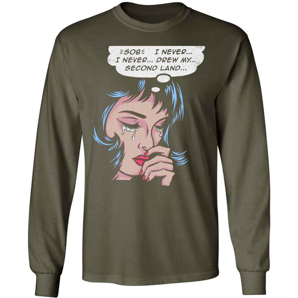 Long Sleeve T-Shirt - LDS3RN8C - Military Green - 16