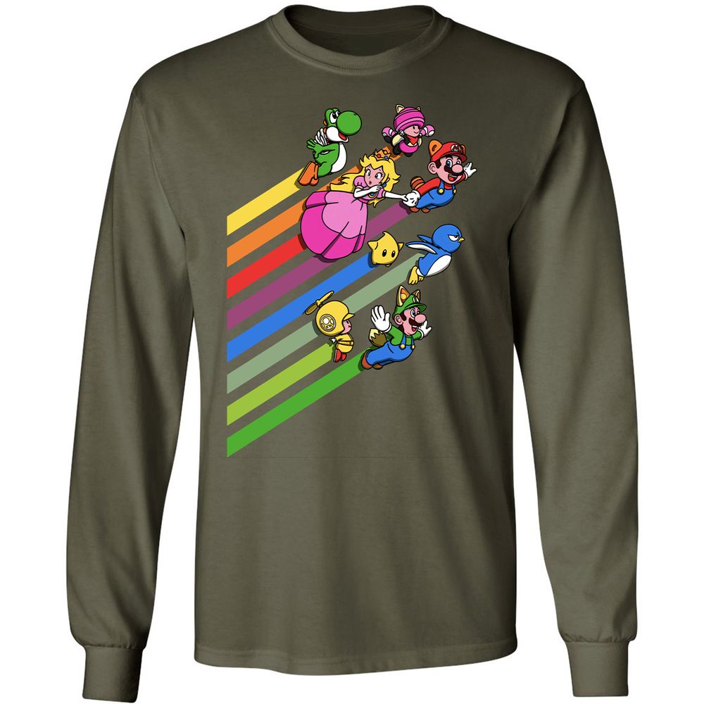 Long Sleeve T-Shirt - 6QTTUZJH - Military Green - 16