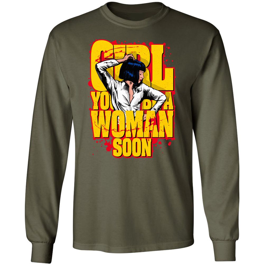 Long Sleeve T-Shirt - W85QLM6E - Military Green - 16