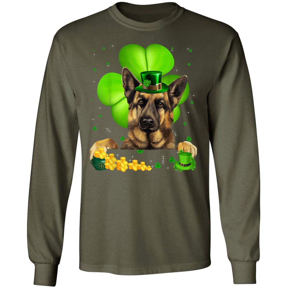 Long Sleeve T-Shirt - RHQJ6RVG - Military Green - 16