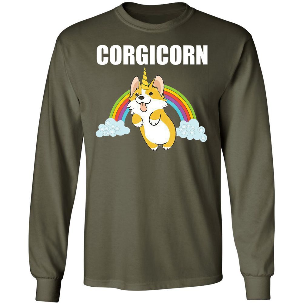 Long Sleeve T-Shirt - U36QR577 - Military Green - 16