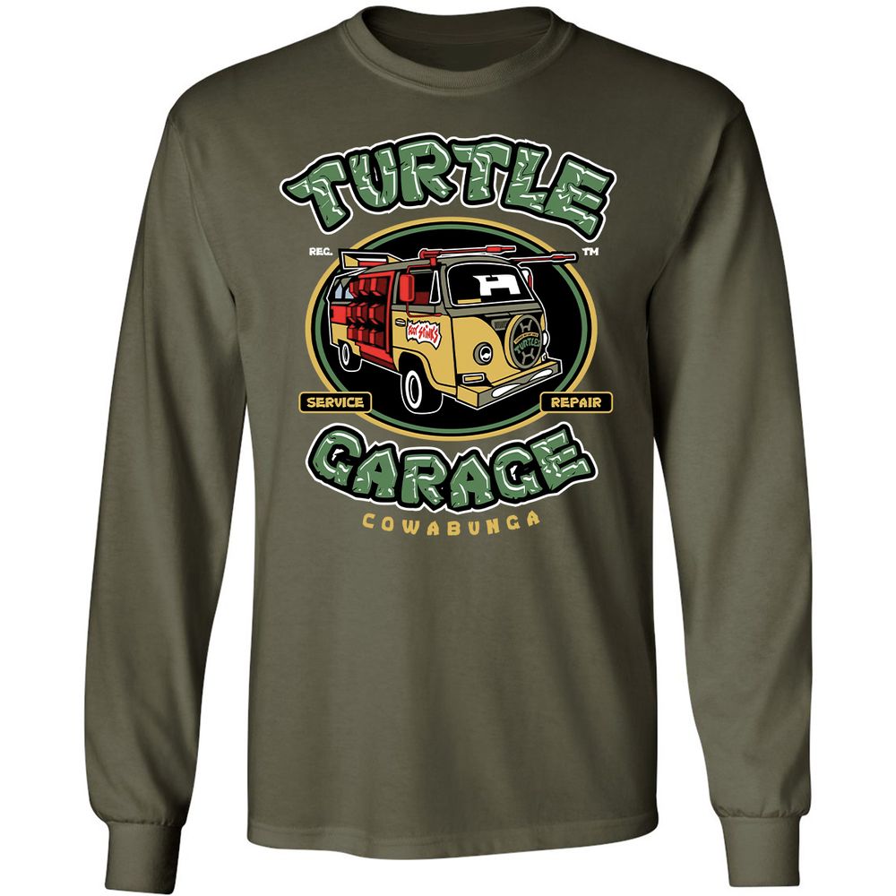 Long Sleeve T-Shirt - A6FUV7TQ - Military Green - 16