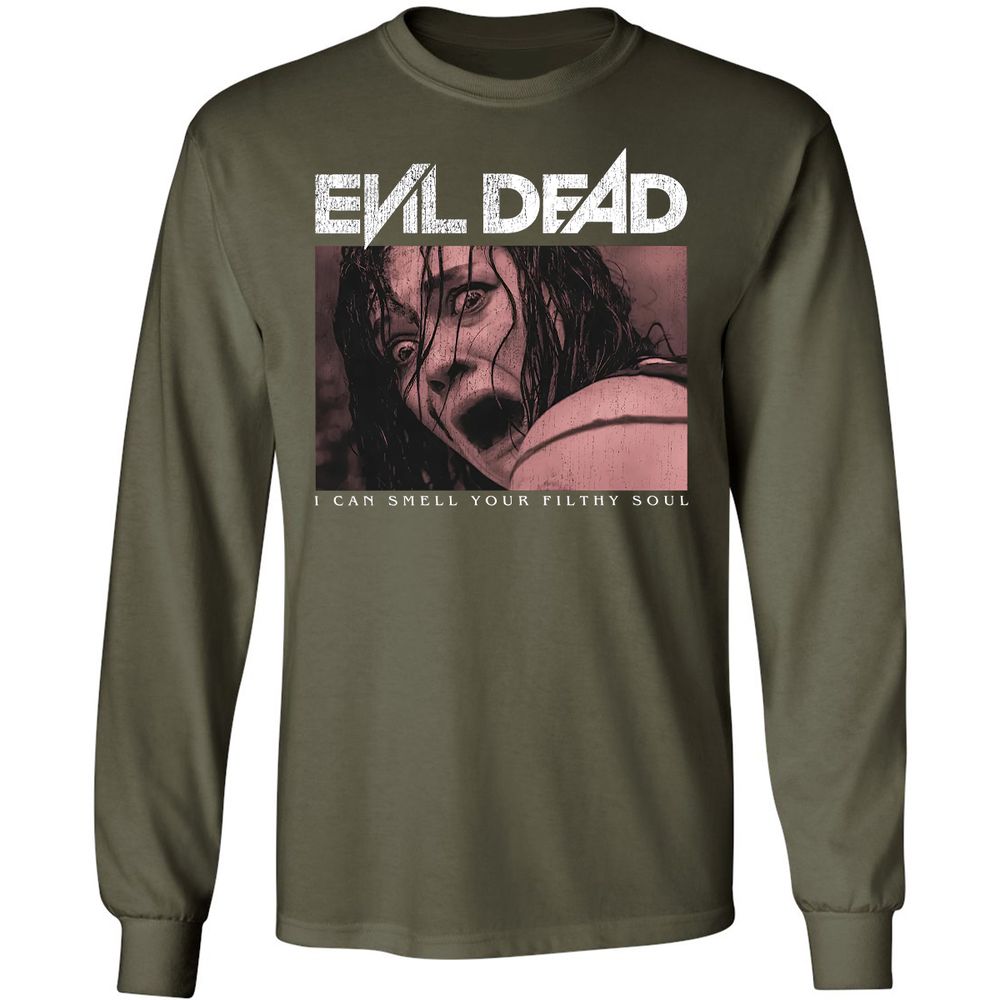 Long Sleeve T-Shirt - Black - Military Green - 16