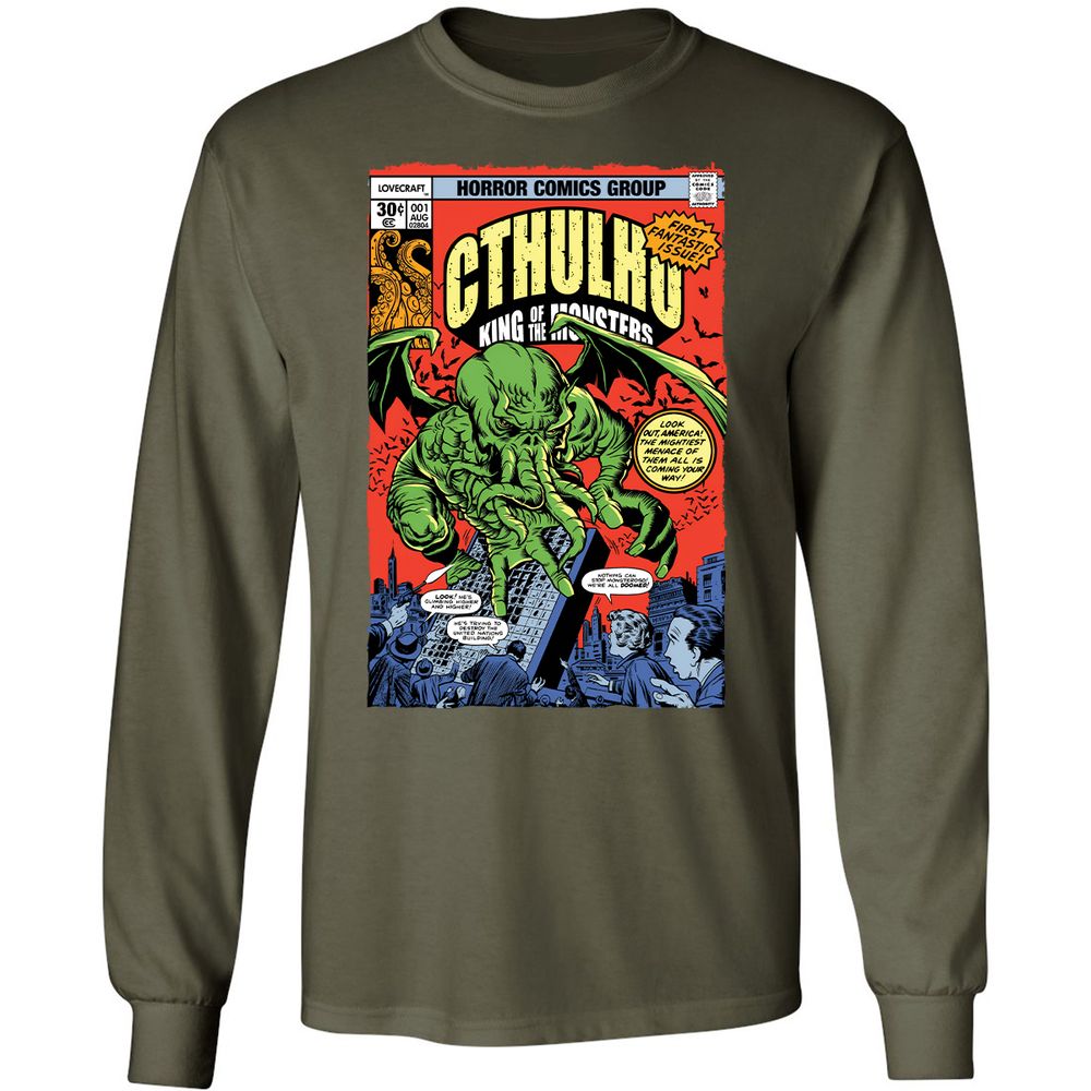 Long Sleeve T-Shirt - T4S3RL7Z - Military Green - 16