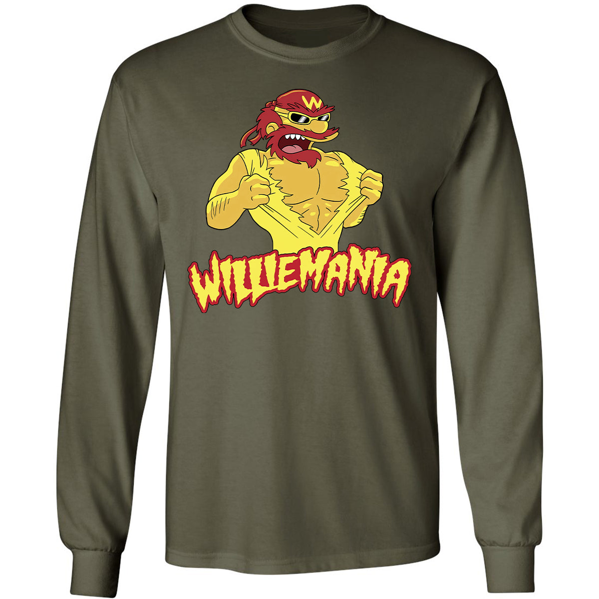 Long Sleeve T-Shirt - PMAVC7GN - Military Green - 16