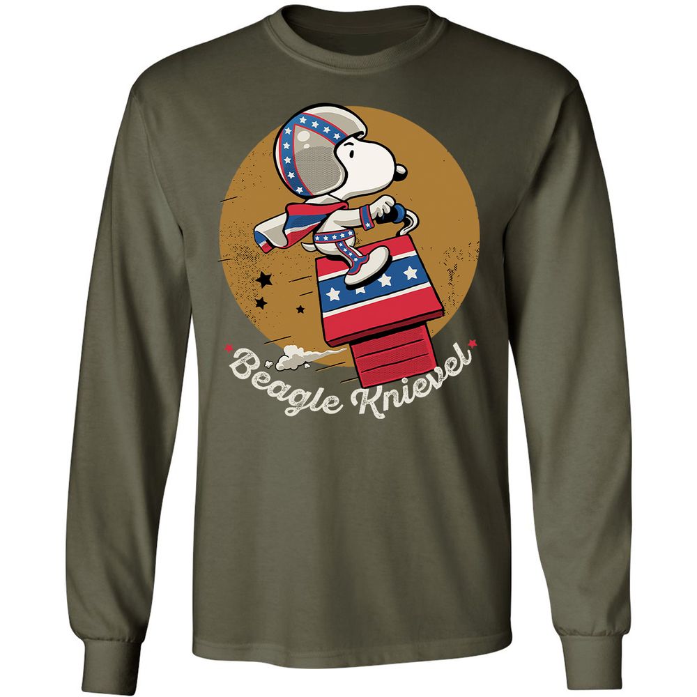 Long Sleeve T-Shirt - C4CKQ13R - Military Green - 16