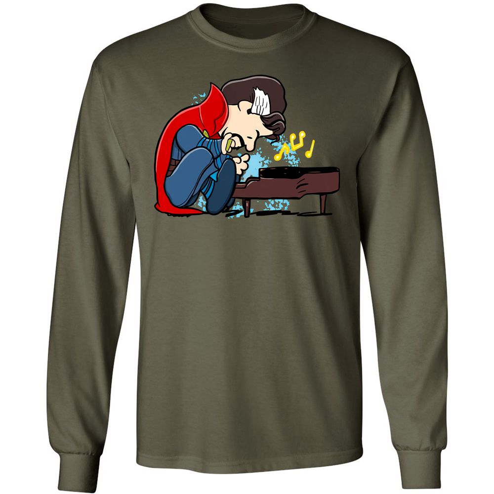 Long Sleeve T-Shirt - 5BGKLDXM - Military Green - 16