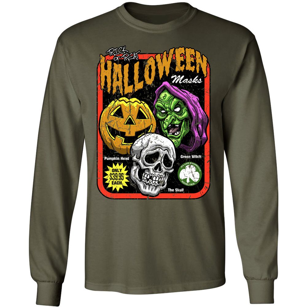 Long Sleeve T-Shirt - 7EPESJWQ - Military Green - 16