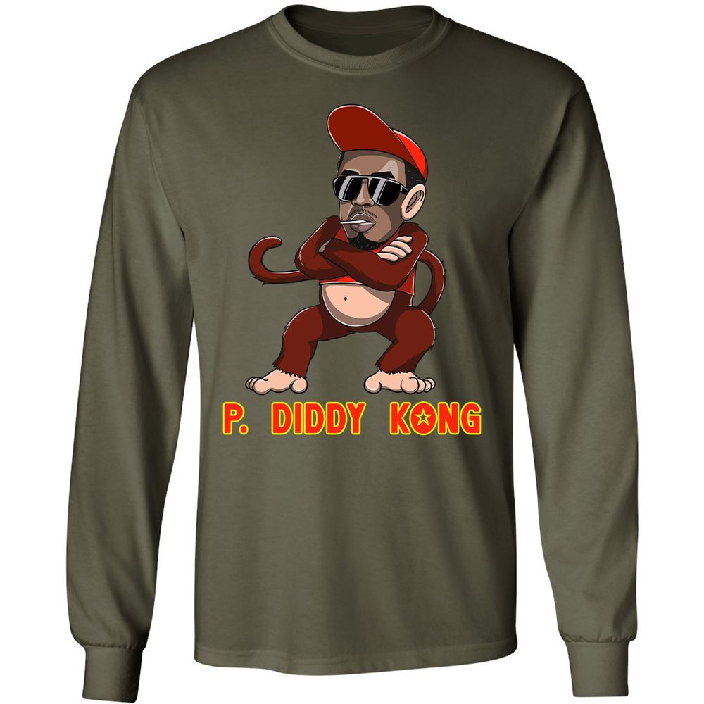 Long Sleeve T-Shirt - 3Q8J9AB7 - Military Green - 16