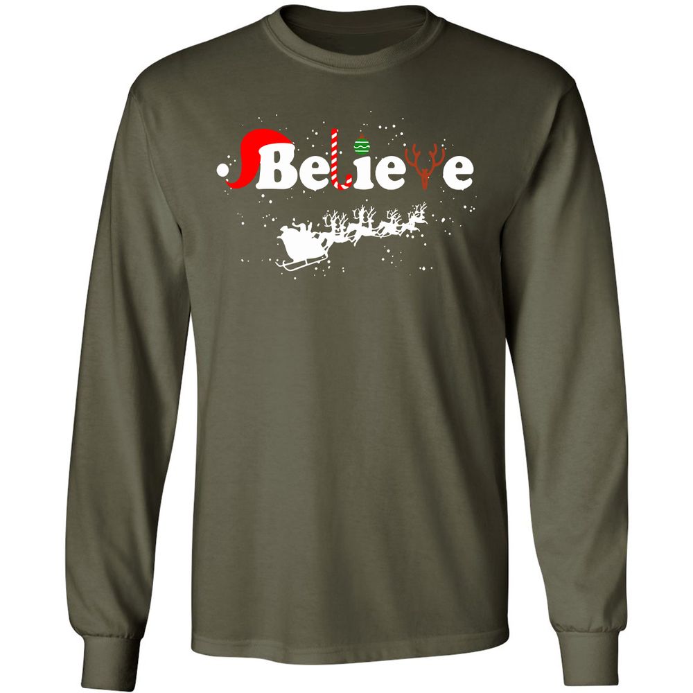 Long Sleeve T-Shirt - F346LKDV - Military Green - 16