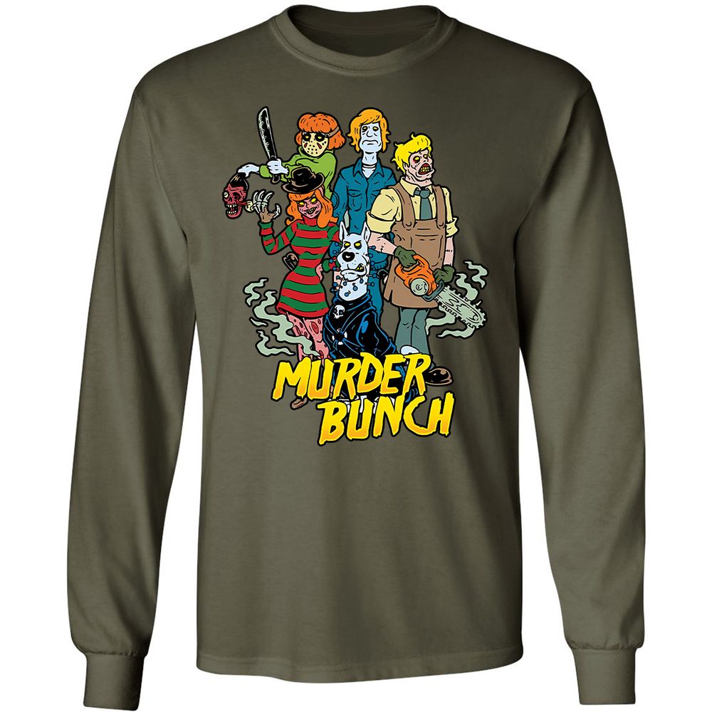 Long Sleeve T-Shirt - BZQJS7VG - Military Green - 16