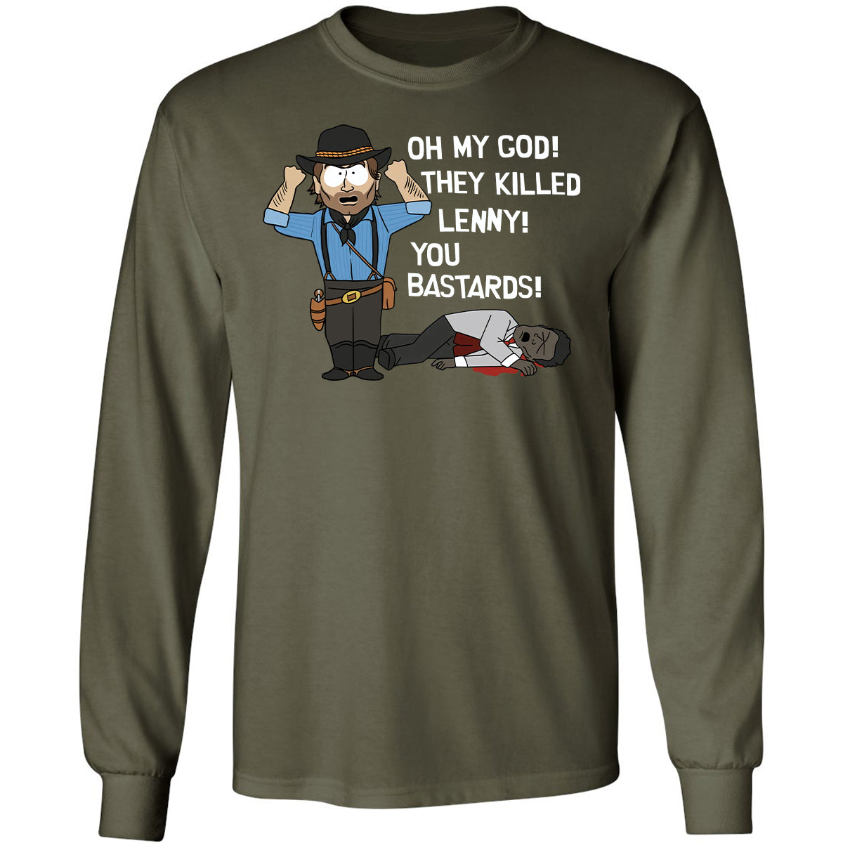 Long Sleeve T-Shirt - JJHRPBCZ - Military Green - 16