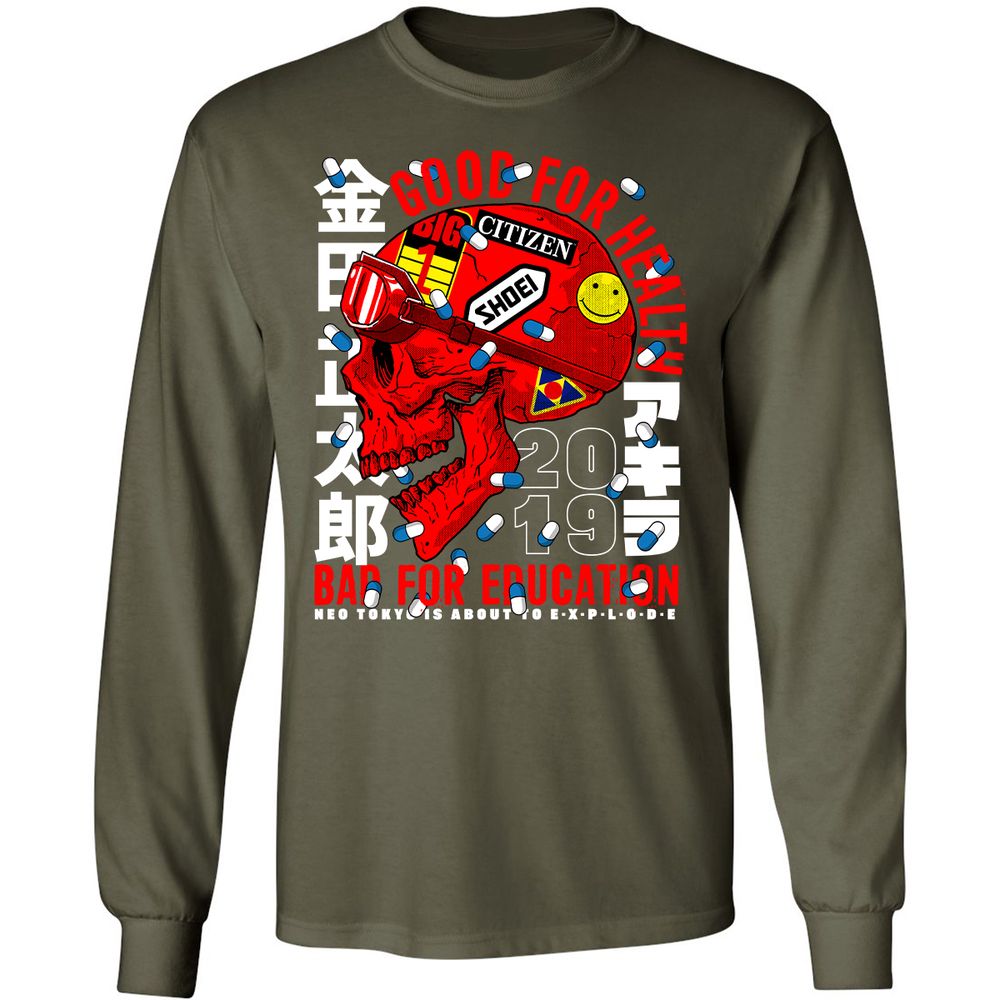 Long Sleeve T-Shirt - UU7JH7G4 - Military Green - 16