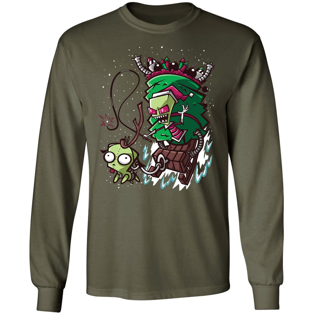 Long Sleeve T-Shirt - JGQNM2DD - Military Green - 16