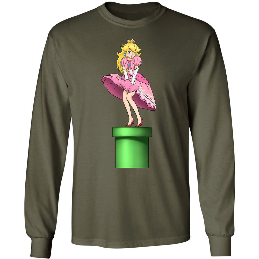 Long Sleeve T-Shirt - 2B43CEQT - Military Green - 16