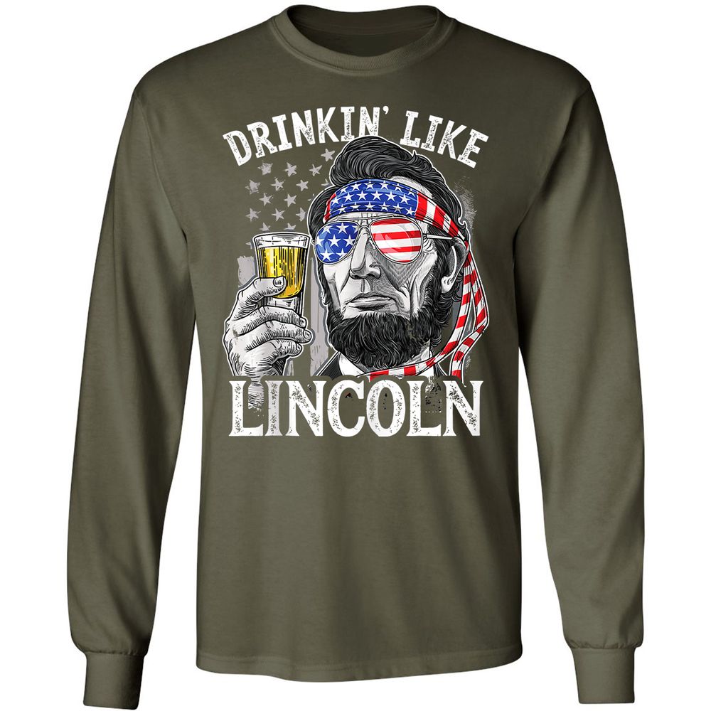 Long Sleeve T-Shirt - FY5DWR2U - Military Green - 16