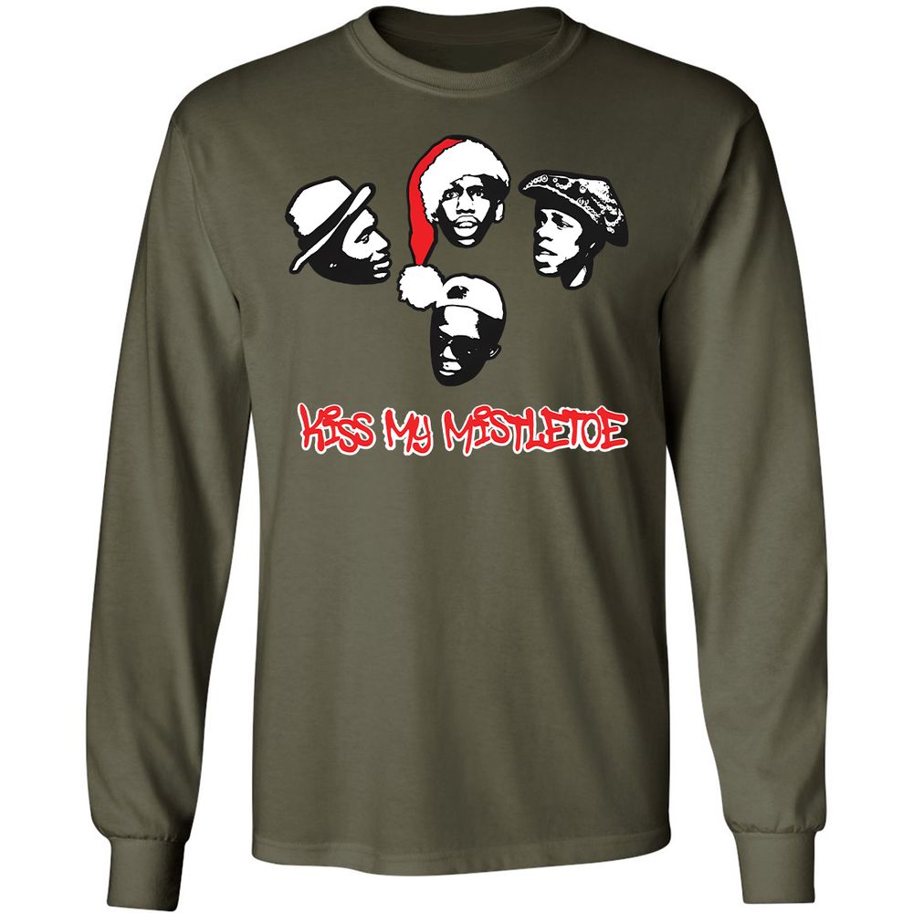 Kiss My Mistletoe Xmas Rap - Military Green - 16