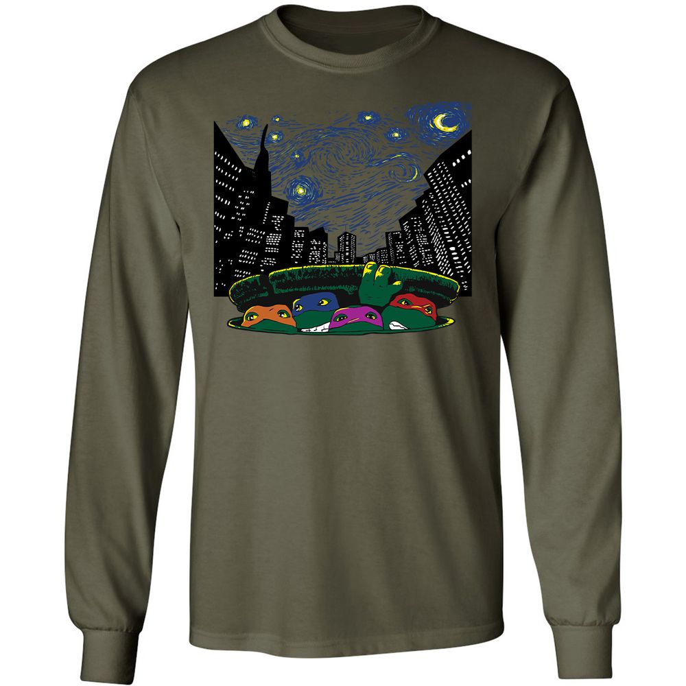 Long Sleeve T-Shirt - QYHNEHFG - Military Green - 16