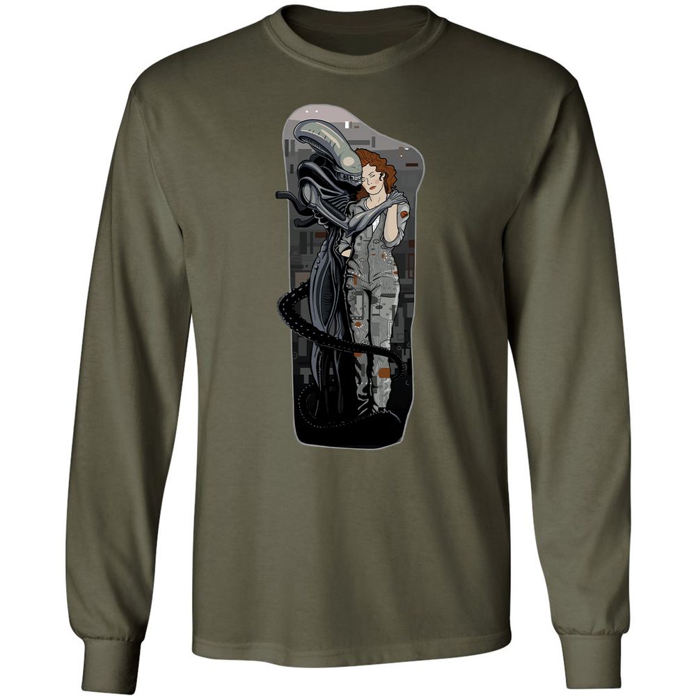 Long Sleeve T-Shirt - BSTDP7CD - Military Green - 16