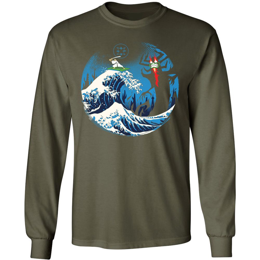 Long Sleeve T-Shirt - 68FD9F8U - Military Green - 16