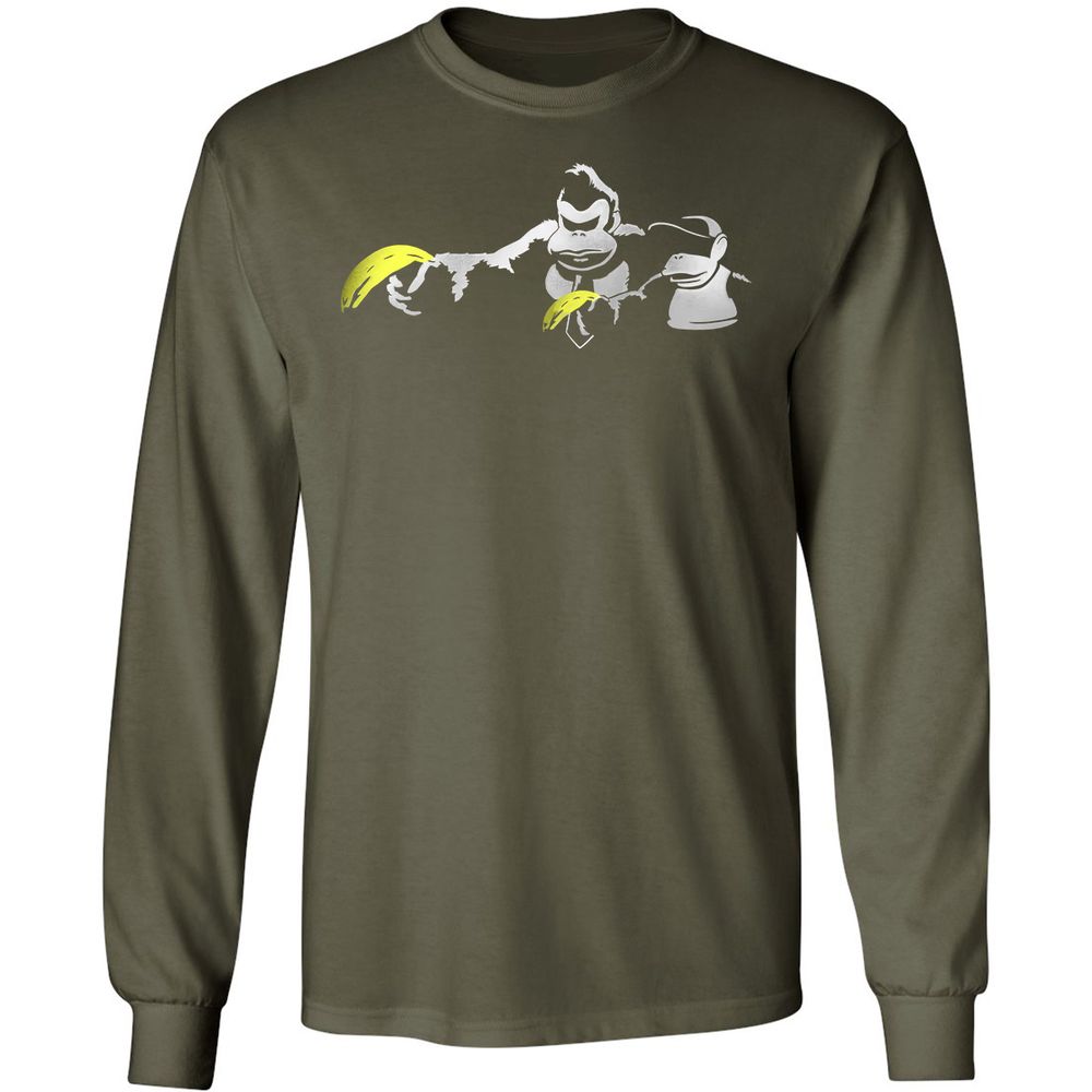 Long Sleeve T-Shirt - 7ZB3SP3F - Military Green - 16