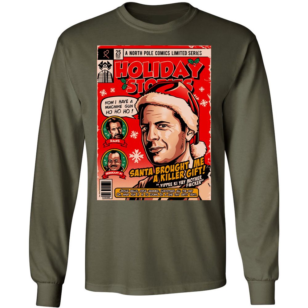 Long Sleeve T-Shirt - W7SXNDXL - Military Green - 16