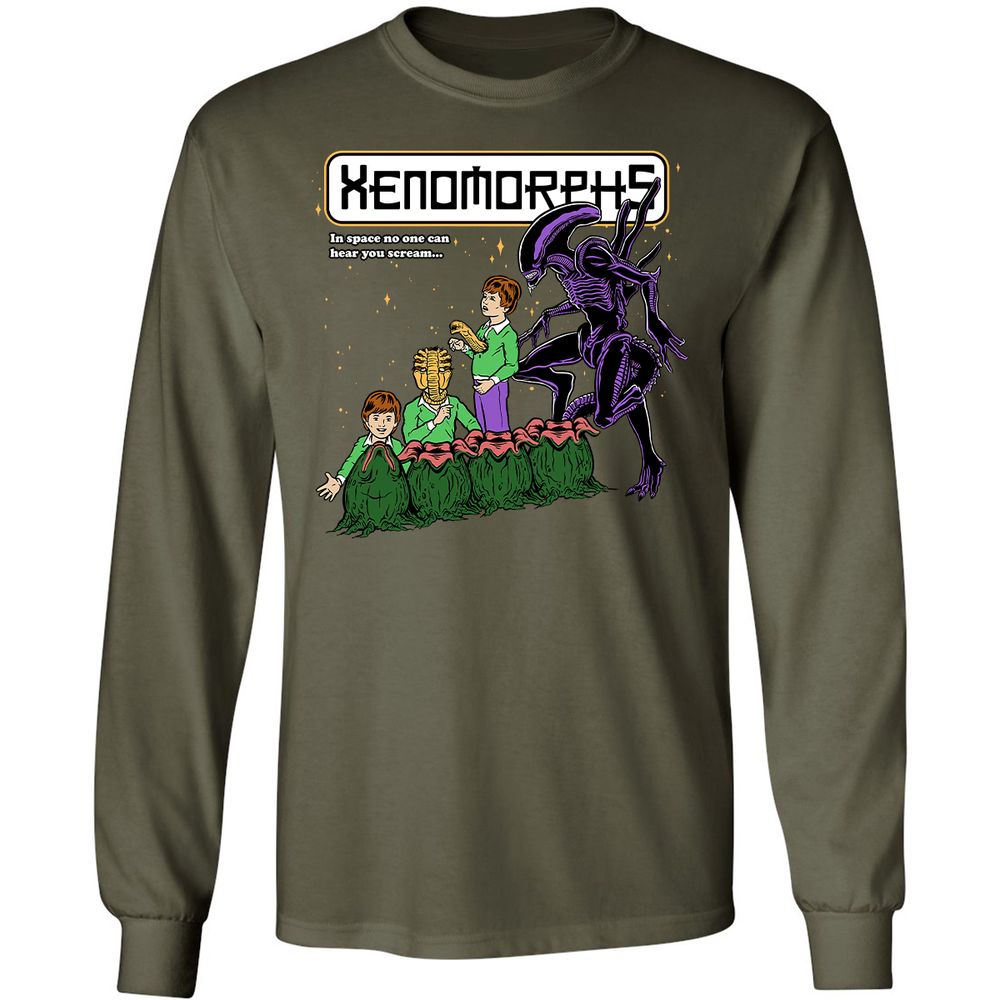 Long Sleeve T-Shirt - VRVXW8ZS - Military Green - 16
