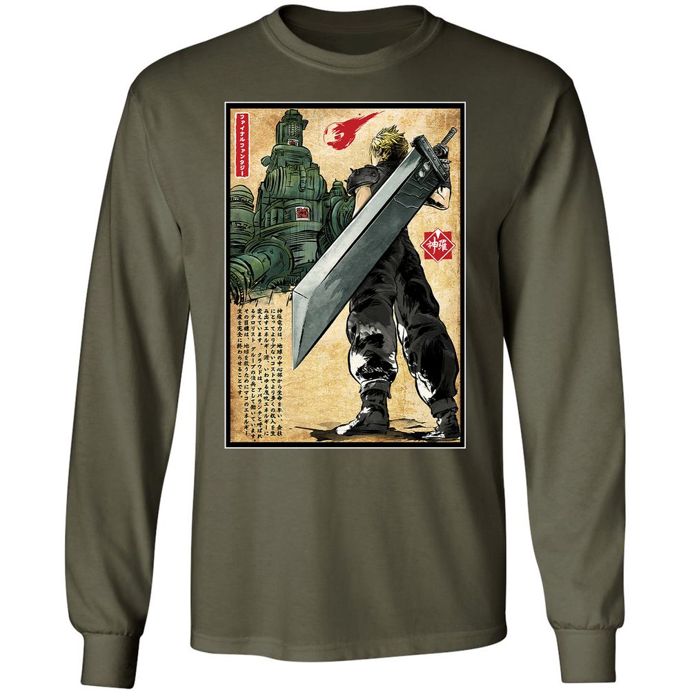 Long Sleeve T-Shirt - 62F49XUE - Military Green - 16