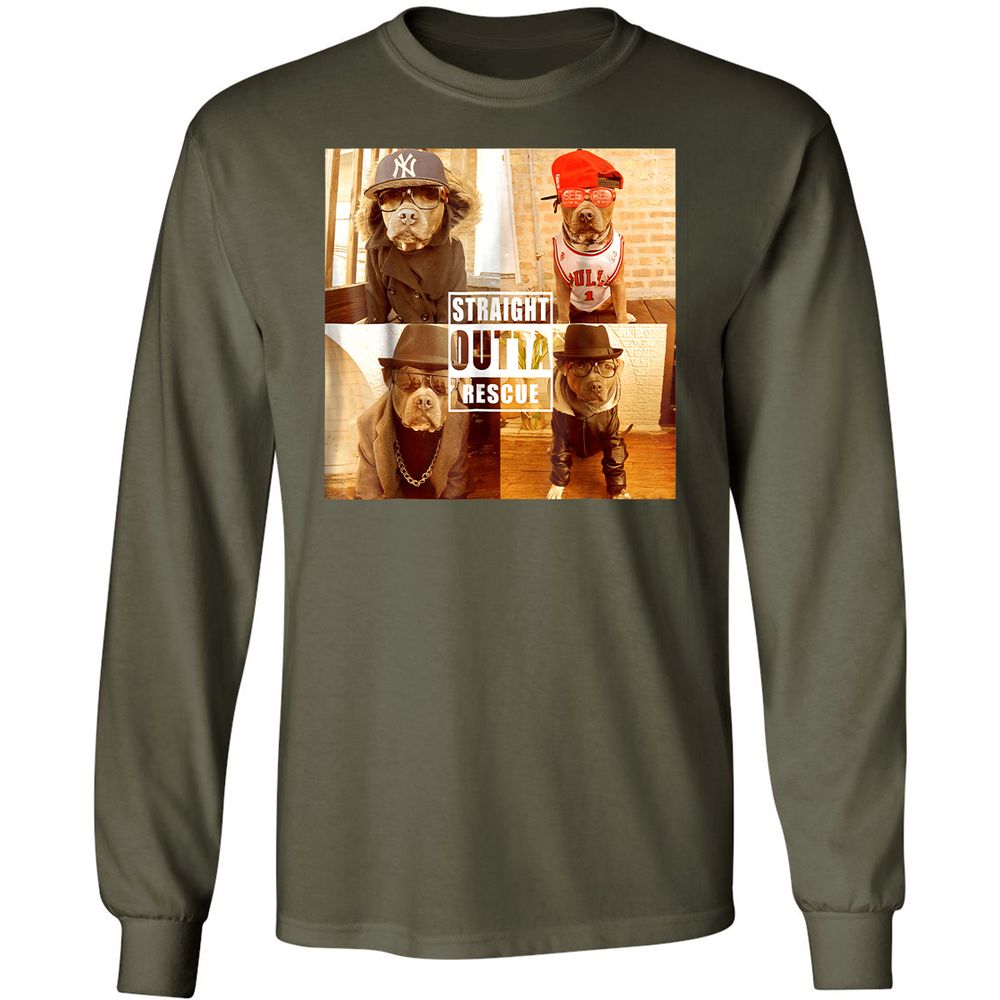 Long Sleeve T-Shirt - P9WYFMK6 - Military Green - 16