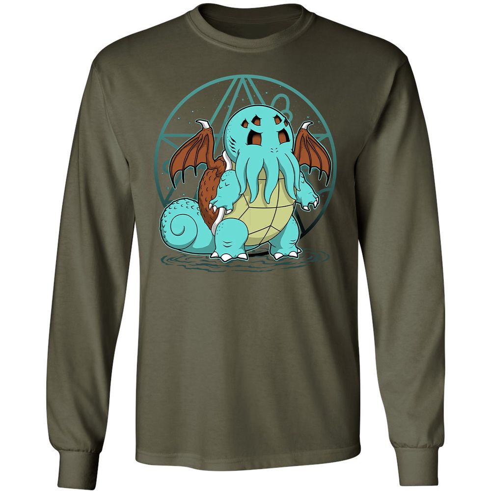 Long Sleeve T-Shirt - J8QZZFA5 - Military Green - 16