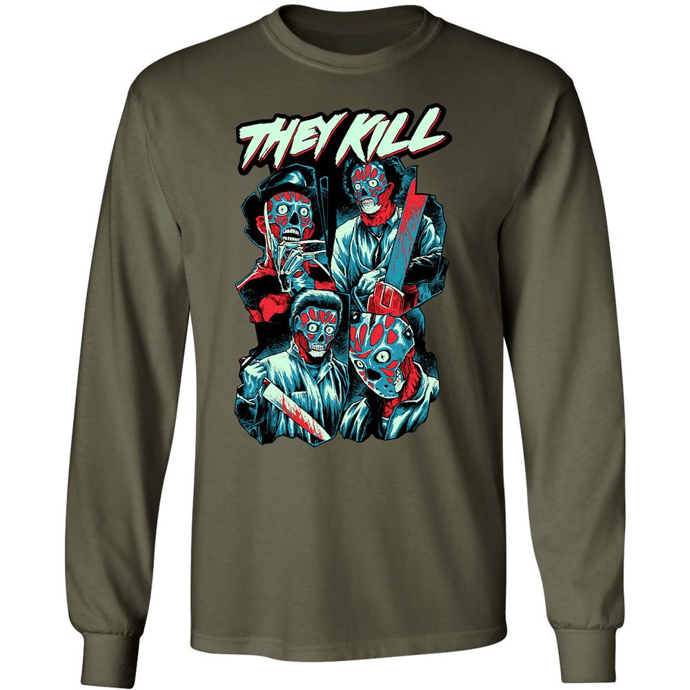 Long Sleeve T-Shirt - MX3AYYUW - Military Green - 16