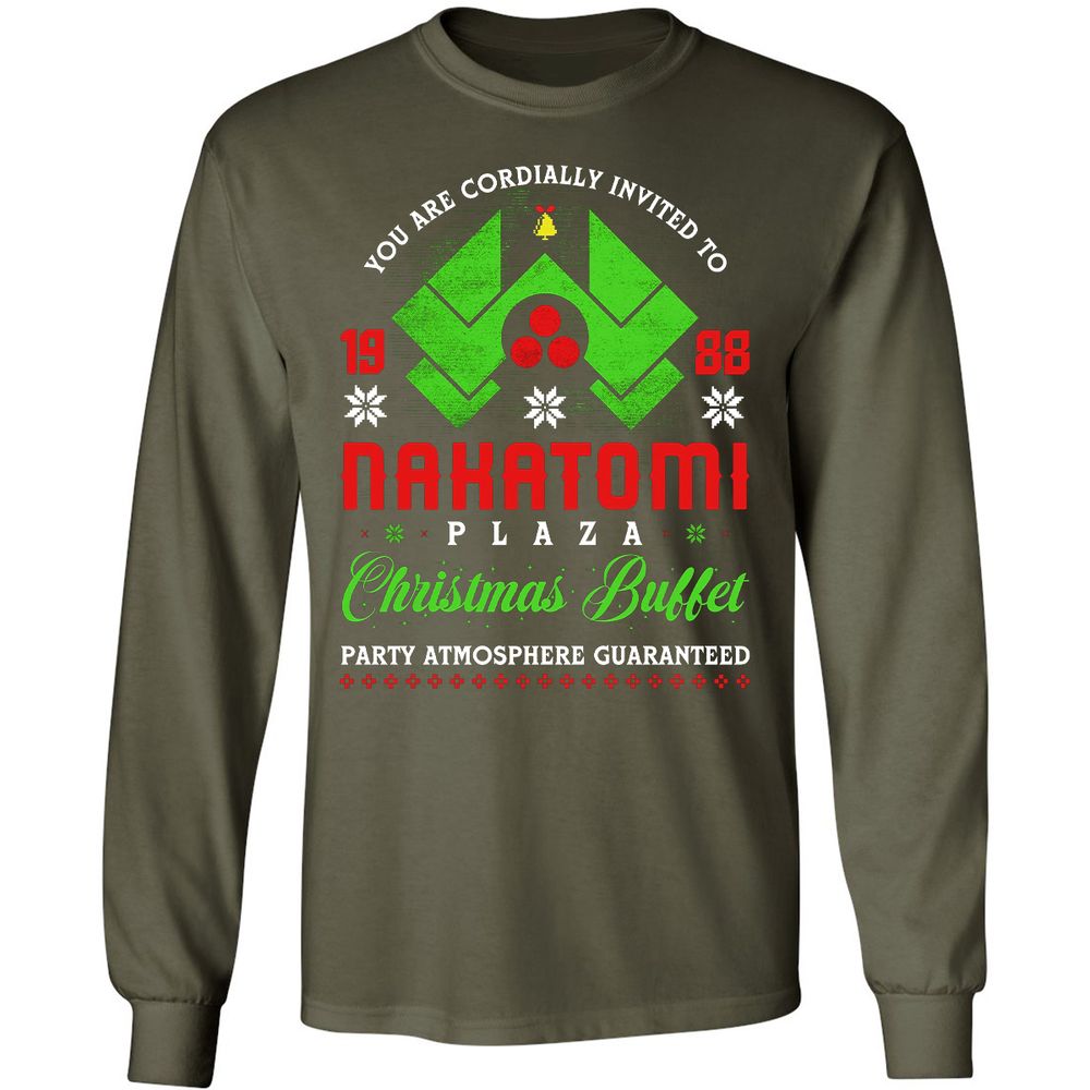 Long Sleeve T-Shirt - YQE7S38U - Military Green - 16