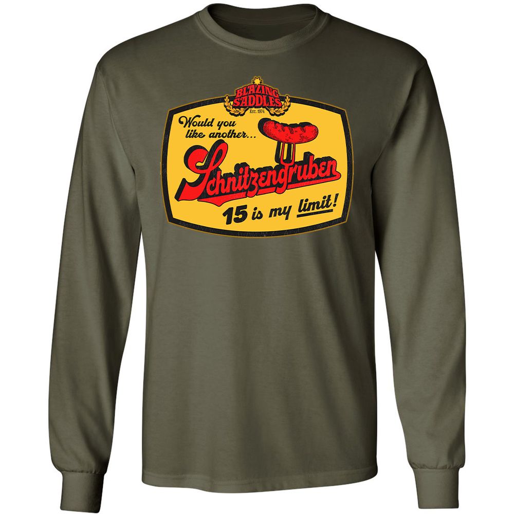 Long Sleeve T-Shirt - BJG66XCK - Military Green - 16