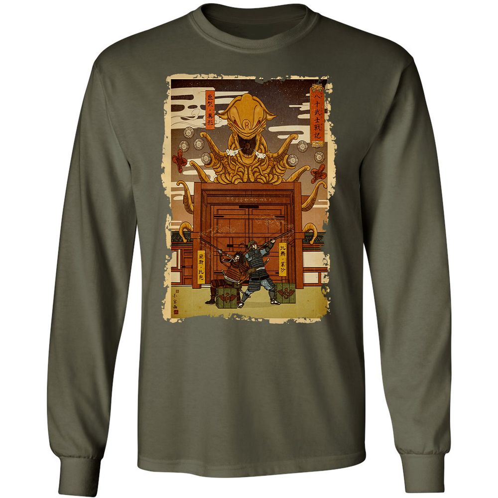Long Sleeve T-Shirt - 7TZQVQ23 - Military Green - 16