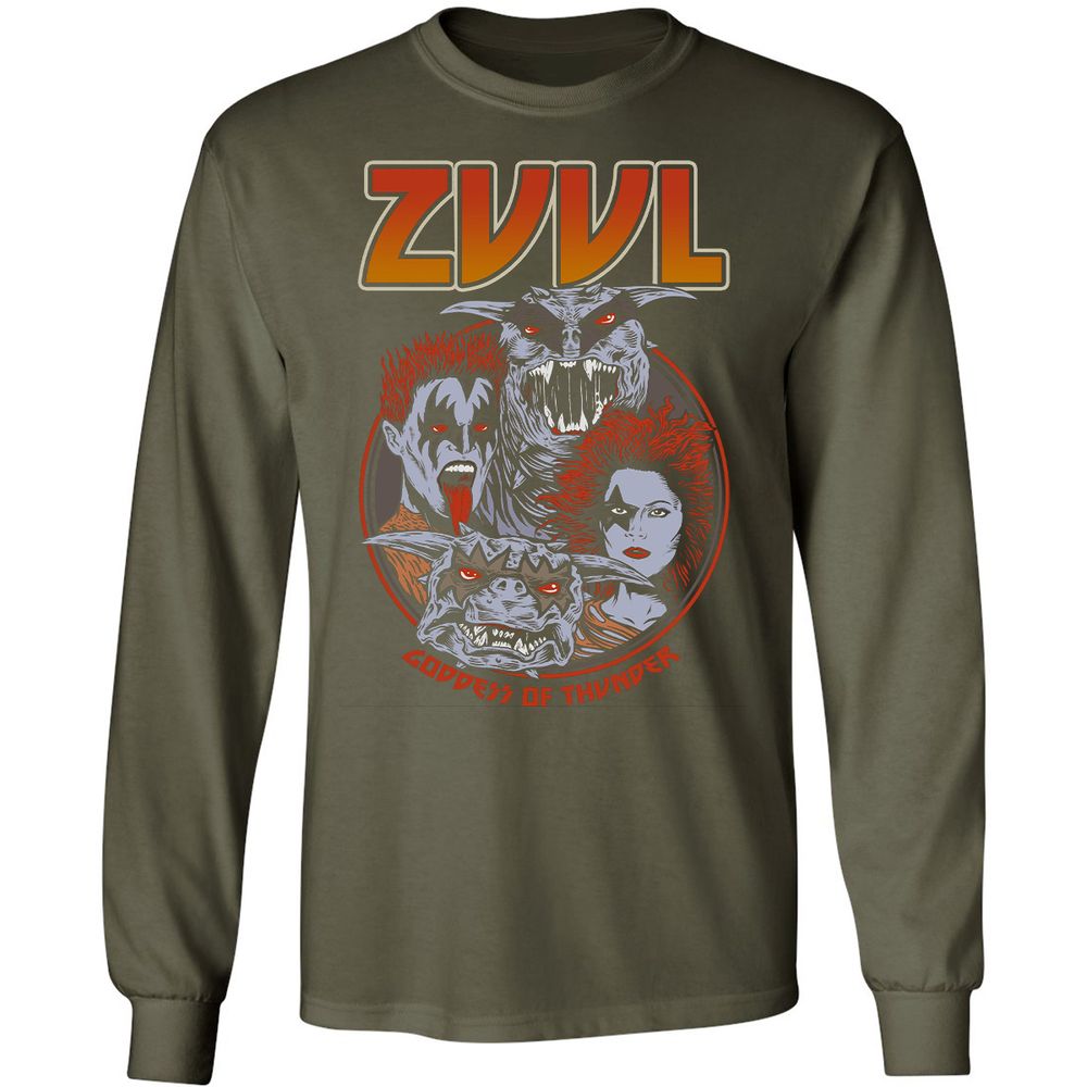 Long Sleeve T-Shirt - YES7ZBEQ - Military Green - 16