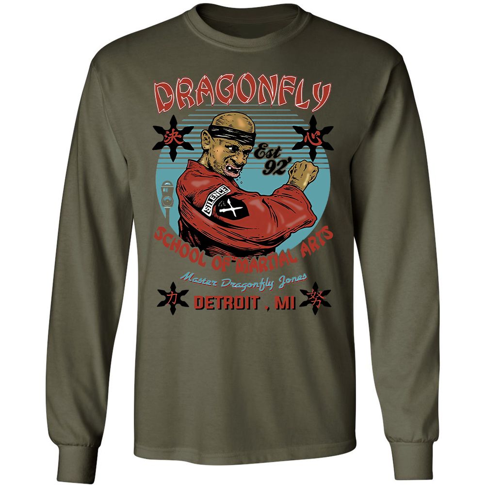 Long Sleeve T-Shirt - LM9KY8XR - Military Green - 16