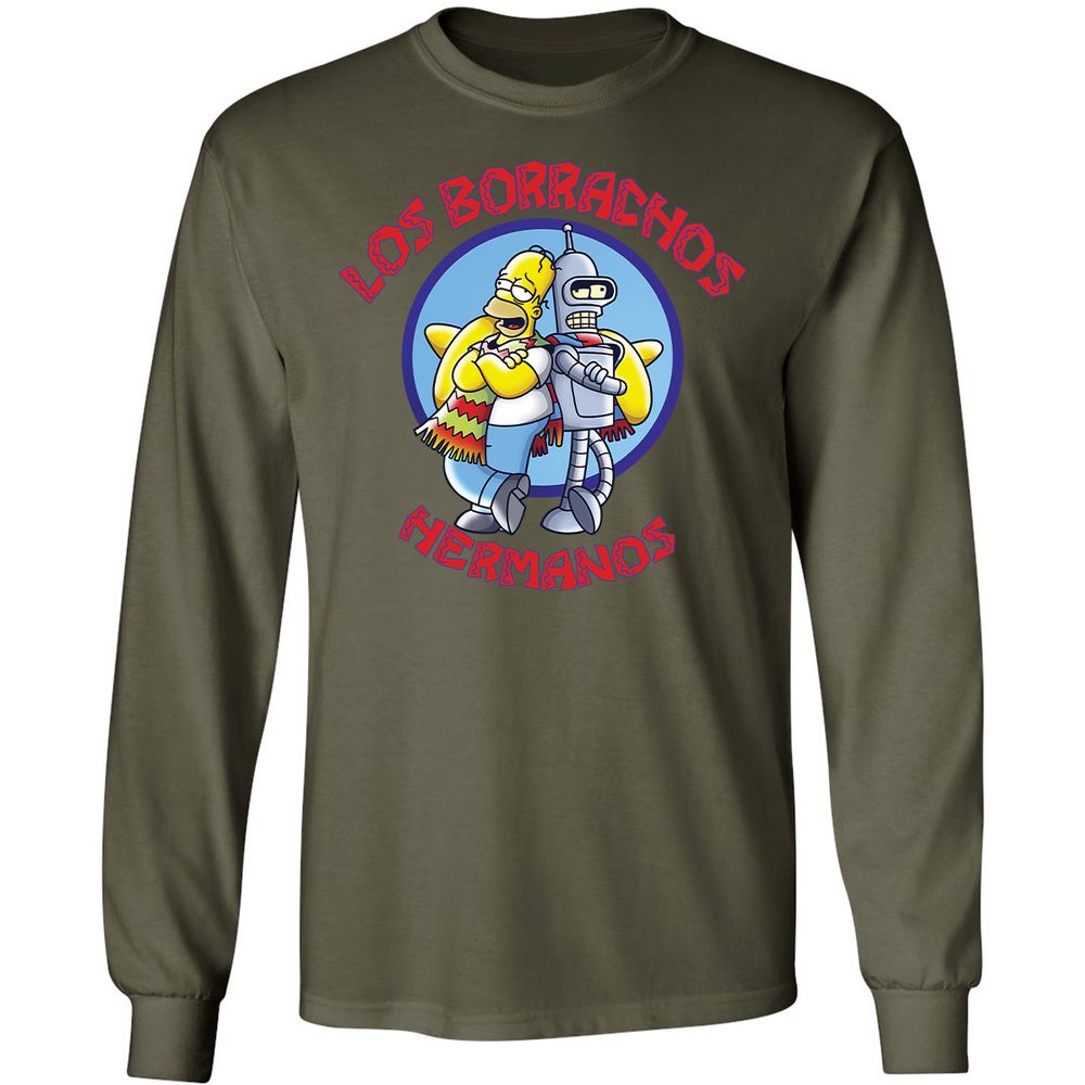 Long Sleeve T-Shirt - W6BYLLCC - Military Green - 16