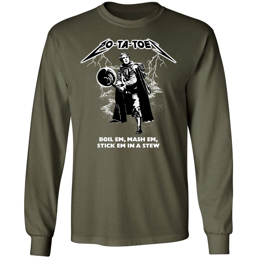 Long Sleeve T-Shirt - JV6QMX6Z - Military Green - 16