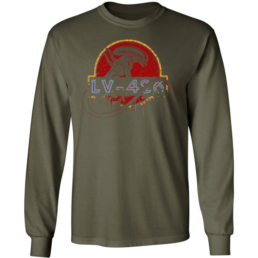 Long Sleeve T-Shirt - 3KQC3L3L - Military Green - 16