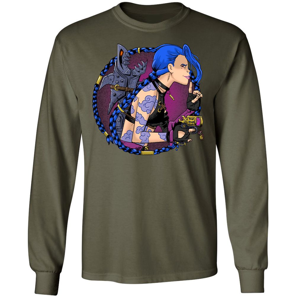 Long Sleeve T-Shirt - G7D679T3 - Military Green - 16