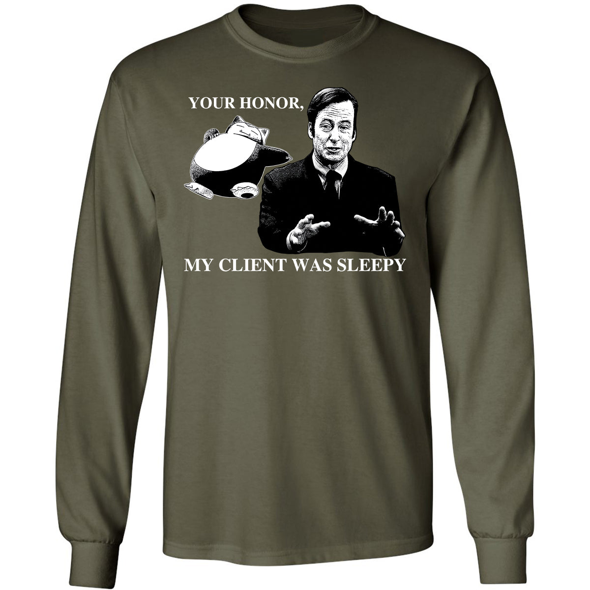 Long Sleeve T-Shirt - Z76VYP2R - Military Green - 16