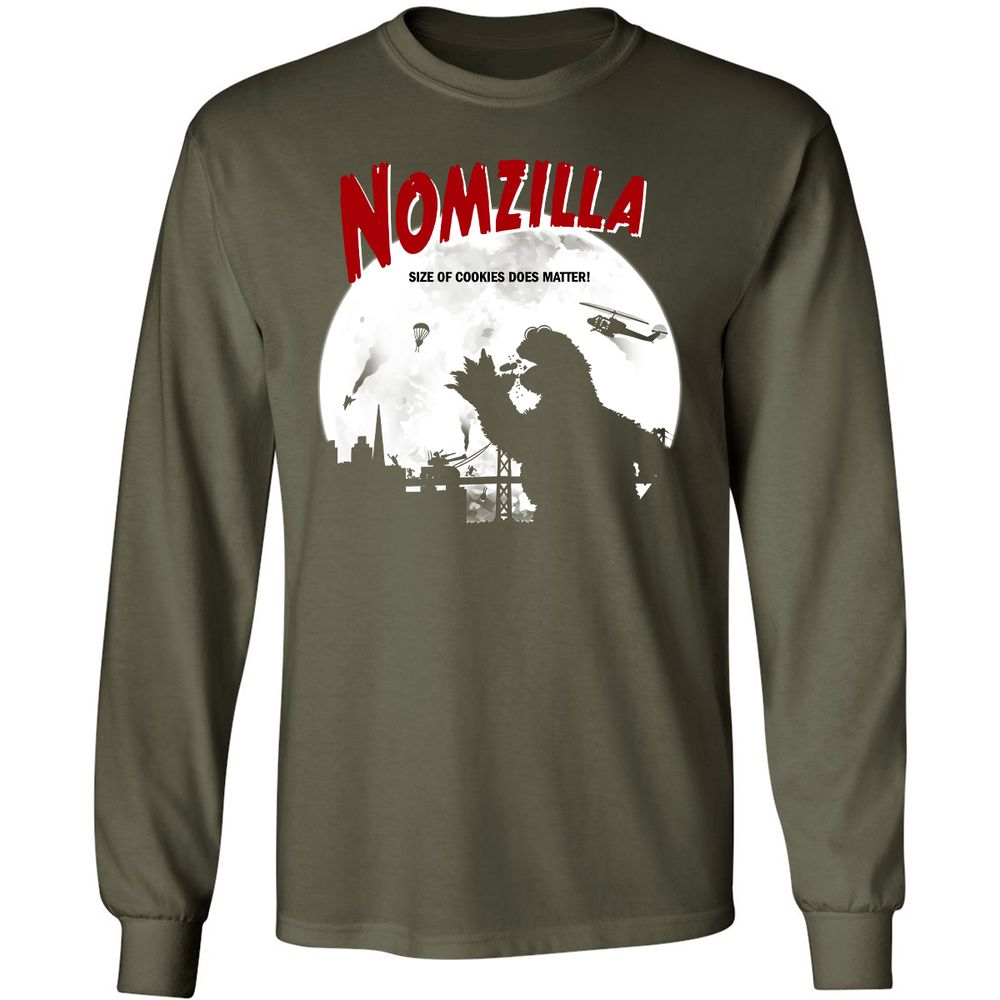 Long Sleeve T-Shirt - YX34RKHQ - Military Green - 16