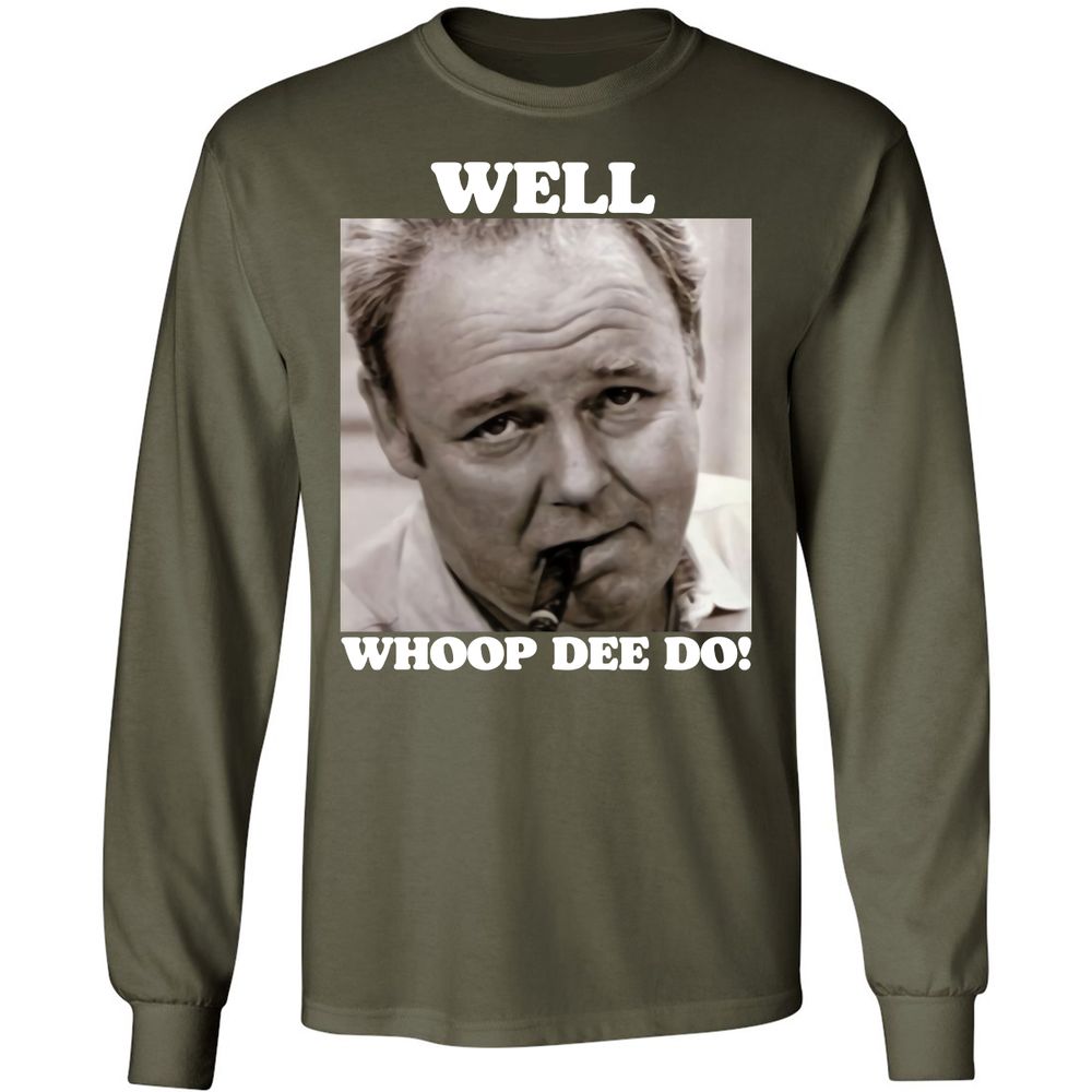Funny 70s Tv Quote Whoop Dee Do - Military Green - 16