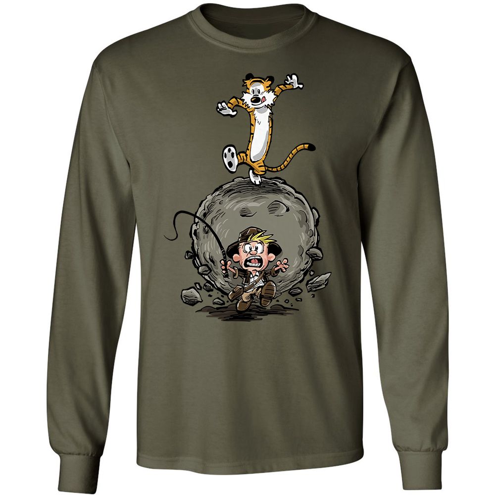 Long Sleeve T-Shirt - 97635JYA - Military Green - 16