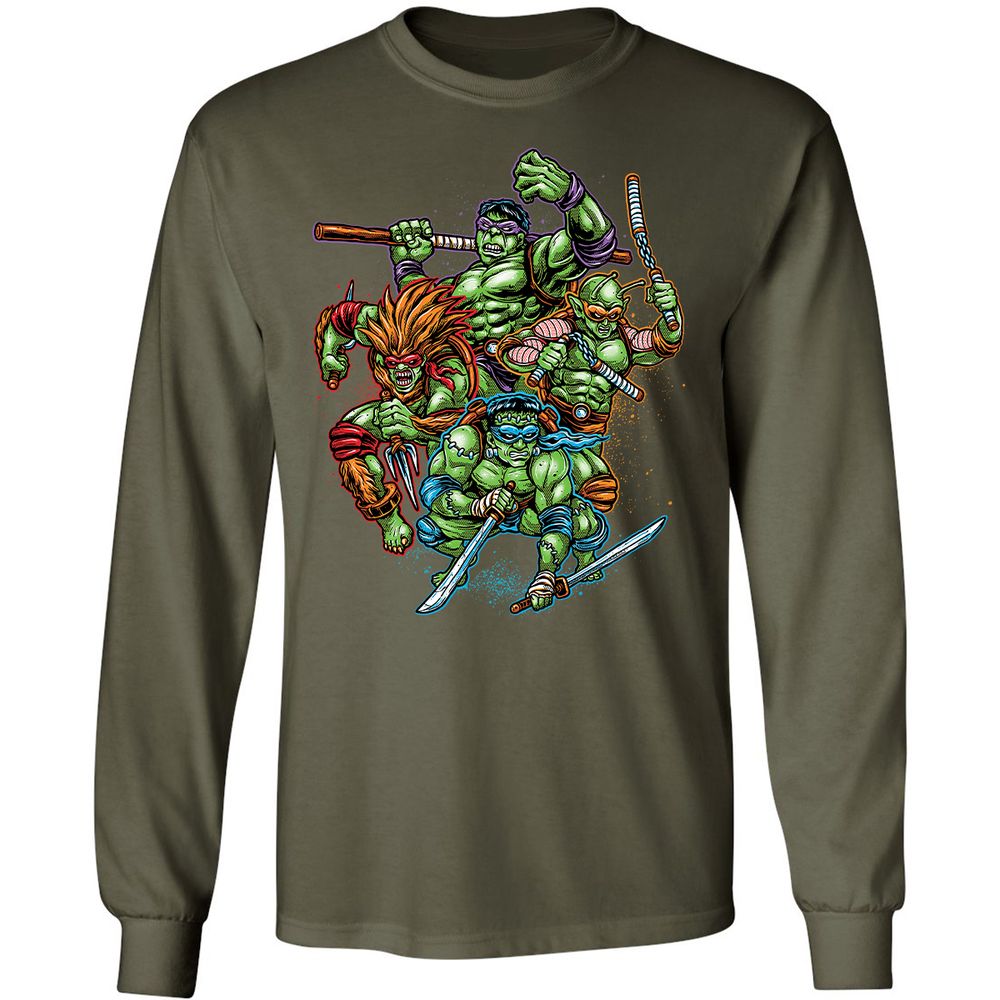 Long Sleeve T-Shirt - 84NQK8VW - Military Green - 16