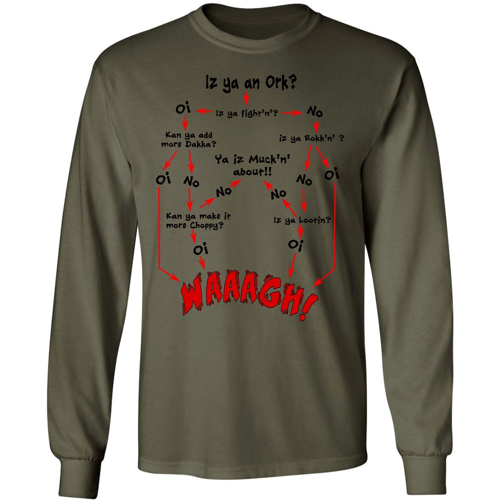 Long Sleeve T-Shirt - 8L7PTCLZ - Military Green - 16