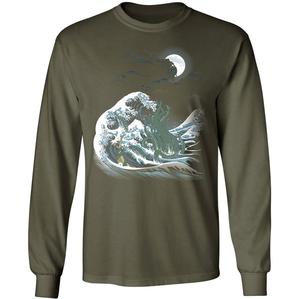 Long Sleeve T-Shirt - V4DF5ETL - Military Green - 16